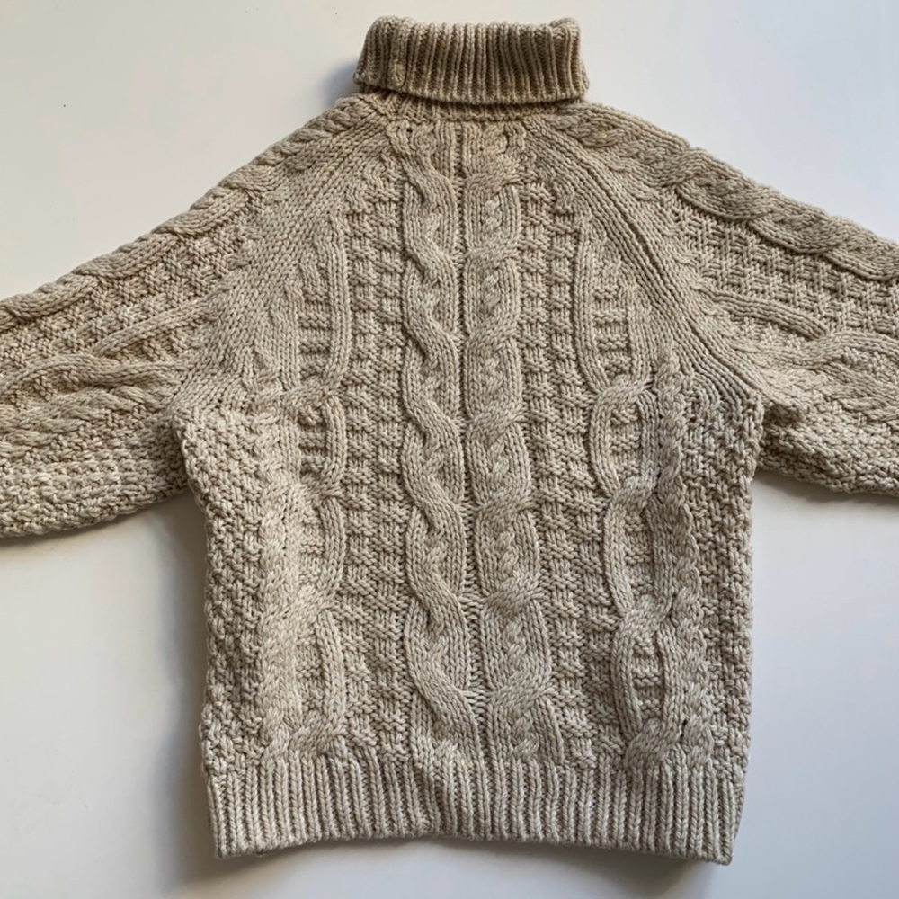 H&M Taupe Cable Knit Turtleneck Sweater - Picture 3 of 3